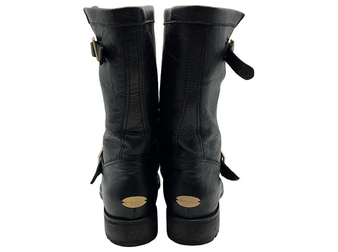 Botas Moto de Piel Negra Jimmy Choo Negro - vista 5