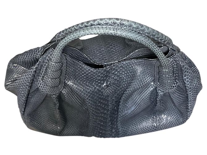 Tod's Handtasche aus Pythonleder in Schieferblau - Ansicht 5
