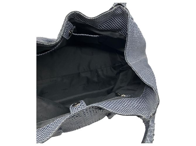 Tod's Handtasche aus Pythonleder in Schieferblau - Ansicht 6