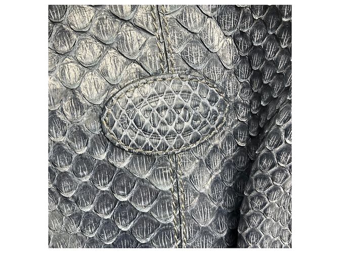 Tod's Handtasche aus Pythonleder in Schieferblau - Ansicht 7