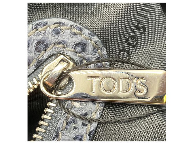 Tod's Handtasche aus Pythonleder in Schieferblau - Ansicht 9