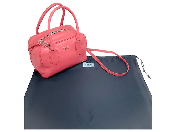 Borsa Bauletto 2 Way in pelle rosa Prada - vista 10