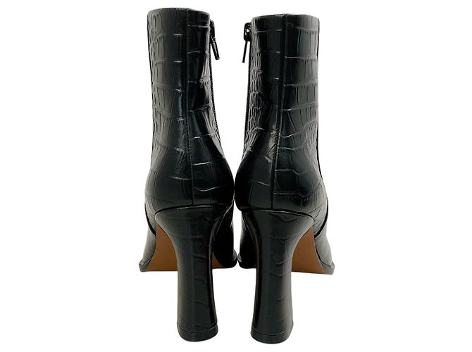 Designers Remix Stivali Sam in pelle embossed croc nera Lana Wilkinson Nero - vista 5
