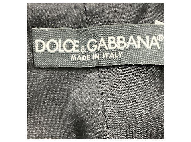 Dolce & Gabbana kurzärmeliges Kaschmir-Kleid mit Spitzenbesatz in Anthrazitgrau - Ansicht 4
