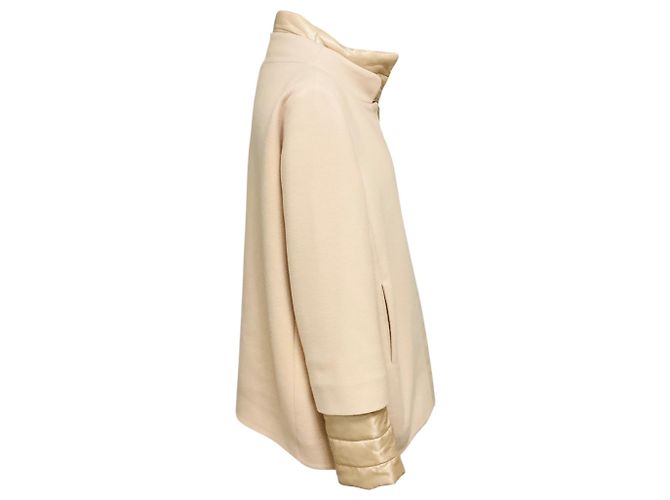 Abrigo de lana con cremallera frontal Herno Light Blush Pink / Champagne / Gold Metallic Trimmed Rosa - vista 2