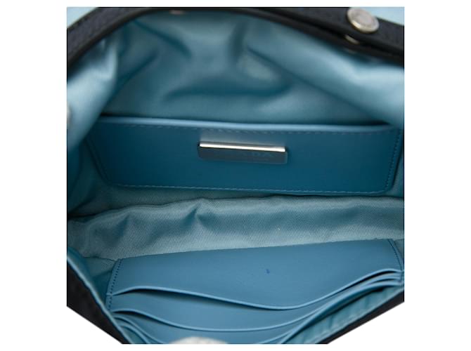 Borsa a tracolla Prada Tessuto Etiquette nera Nero - vista 4