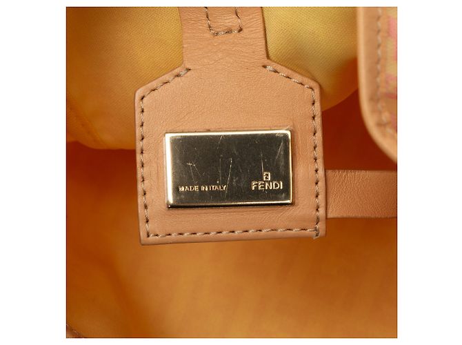 Tote verticale Fendi Zucchino Canvas rosa - vista 5