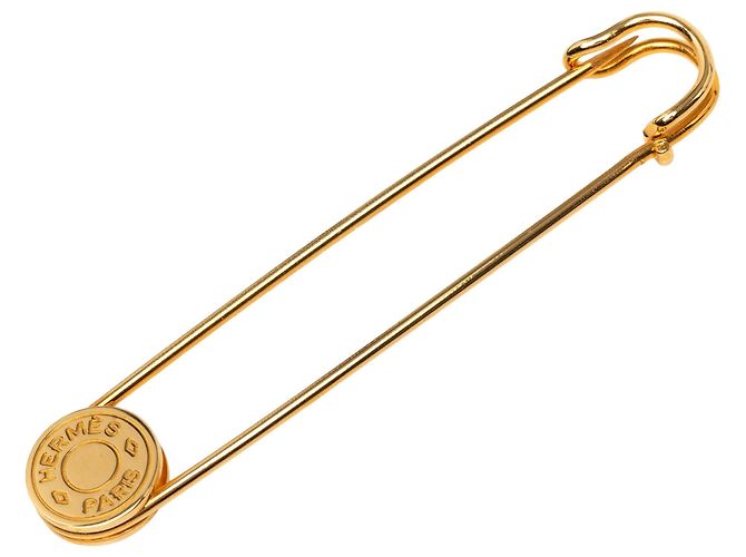Spilla a spilla di sicurezza Clou de Selle Hermès placcata oro D'oro - vista 2