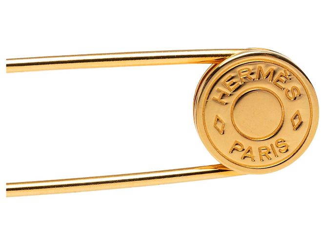 Spilla a spilla di sicurezza Clou de Selle Hermès placcata oro D'oro - vista 3