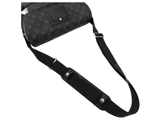 Borsa a tracolla Louis Vuitton Monogram Eclipse Voyager PM Nera Nero - vista 10