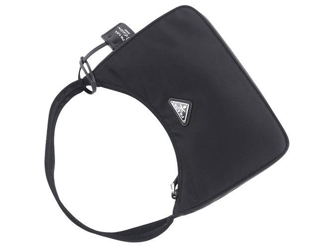 Borsa a tracolla Prada Mini Re Nylon Re-Edition 2000 Nera Nero - vista 10