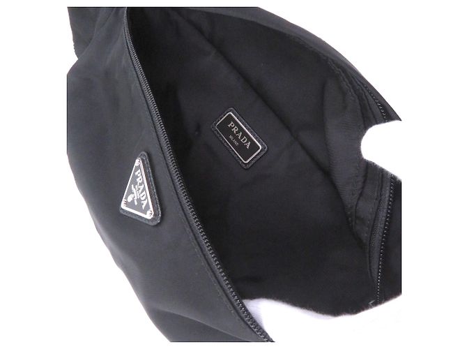 Borsa cintura Prada Tessuto Nera Nero - vista 4