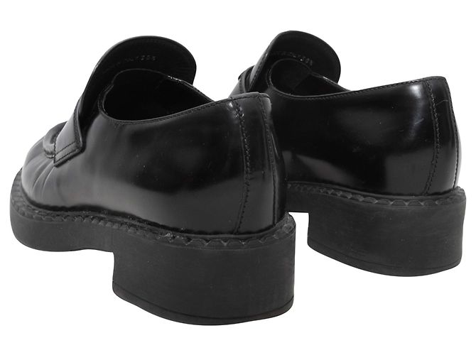 Mocassini Prada Logo Neri Taglia 38.5 Nero - vista 4