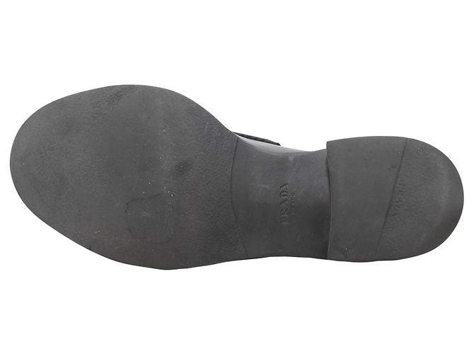 Mocassini Prada Logo Neri Taglia 38.5 Nero - vista 5