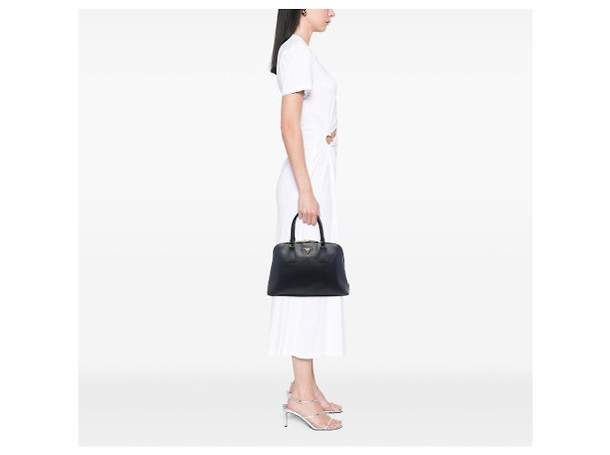 Bolso Prada Medium Saffiano Lux Promenade Negro - vista 6