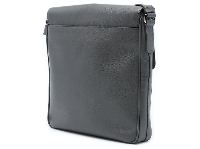 Borsa Messenger da Viaggio Prada Saffiano Grigia Grigio - vista 2