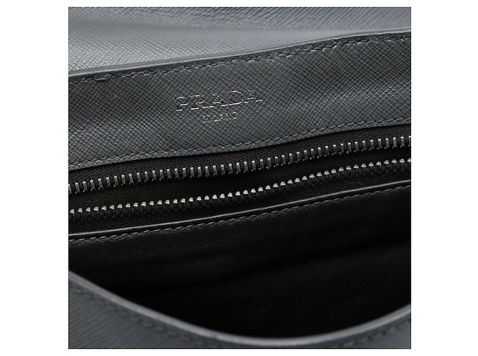Borsa Messenger da Viaggio Prada Saffiano Grigia Grigio - vista 5