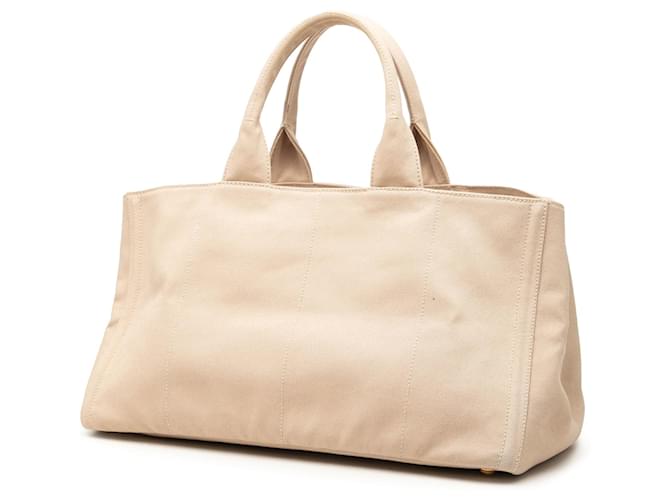 Sac à main Prada Large Canvas Canapa Bijoux Beige - vue 2