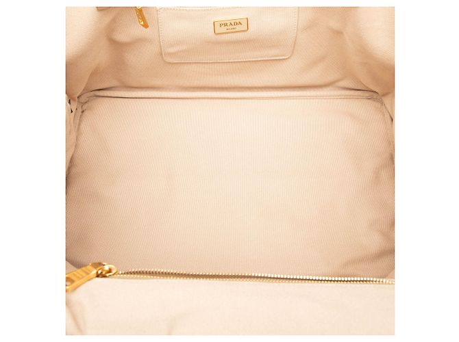 Sac à main Prada Large Canvas Canapa Bijoux Beige - vue 4