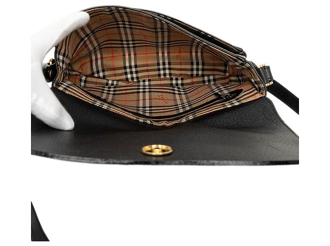 Borsa a tracolla Burberry in pelle nera Nero - vista 4