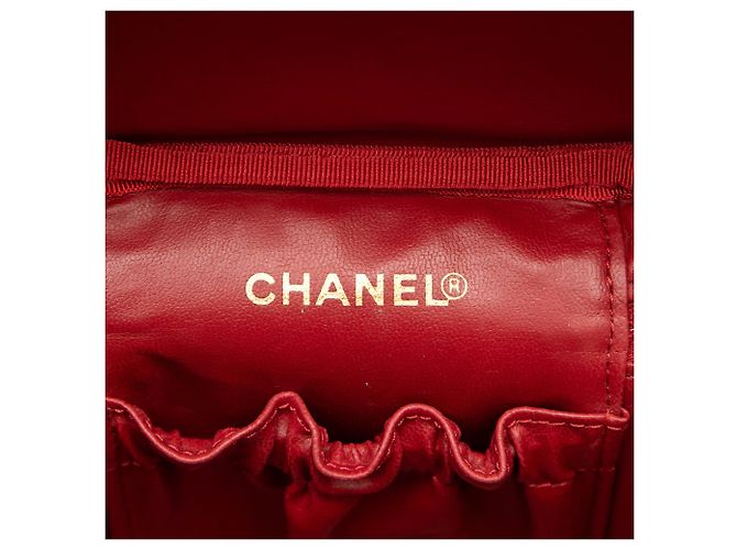 Borsa Vanity Chanel CC Caviar Rossa Rosso - vista 5