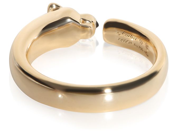 Love Anello Panthère de Cartier Petit Modèle in Oro Giallo, Onice e Tsavorite - vista 4