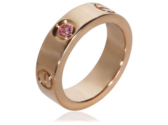 Anello Love Cartier in oro rosa e zaffiro rosa - vista 2