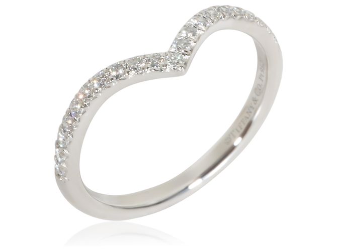 Tiffany & Co. Anello Soleste V Band in platino e diamanti - vista 2