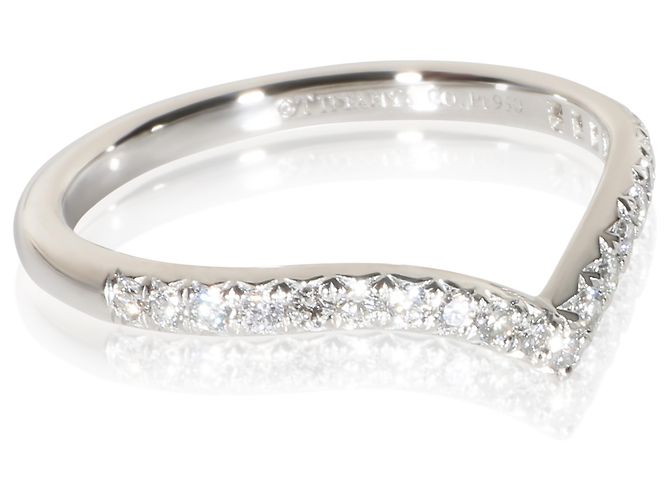 Tiffany & Co. Anello Soleste V Band in platino e diamanti - vista 3
