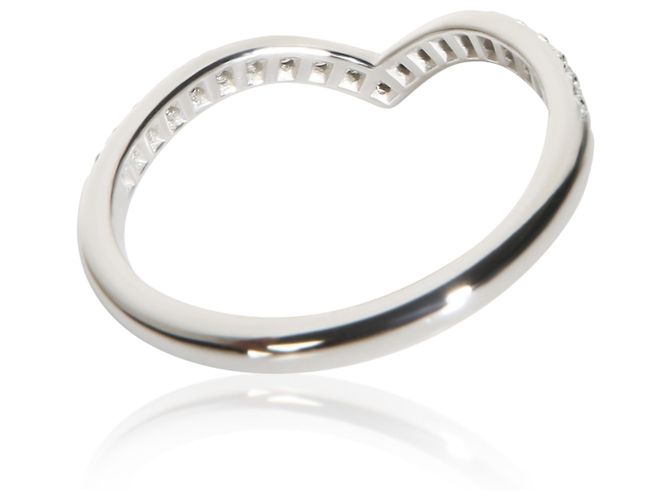 Anello Tiffany & Co. Soleste V Band in platino e diamanti - vista 4
