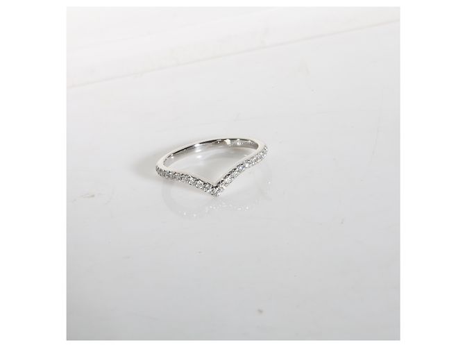 Anello Tiffany & Co. Soleste V Band in platino e diamanti - vista 5