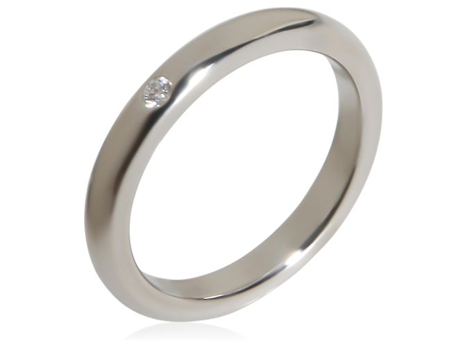 Anillo apilable Elsa Peretti de platino y diamantes Tiffany & Co. - vista 2