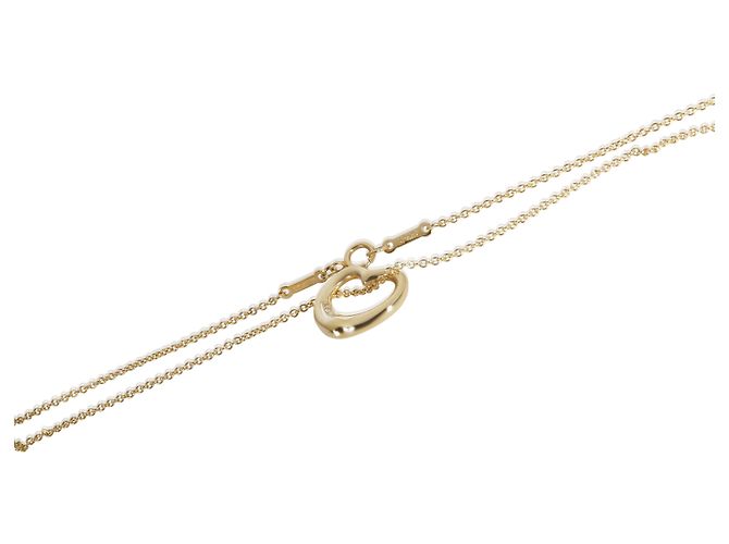 Pendente Cuore Aperto Elsa Peretti in Oro Giallo e Diamanti Tiffany & Co. - vista 2