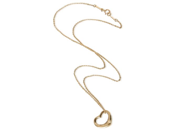 Pendente Cuore Aperto Elsa Peretti in Oro Giallo e Diamanti Tiffany & Co. - vista 3