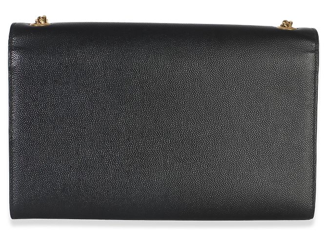 Borsa a catena Kate Medium Saint Laurent in pelle Grain De Poudre nera con monogramma a stelle Nero - vista 2
