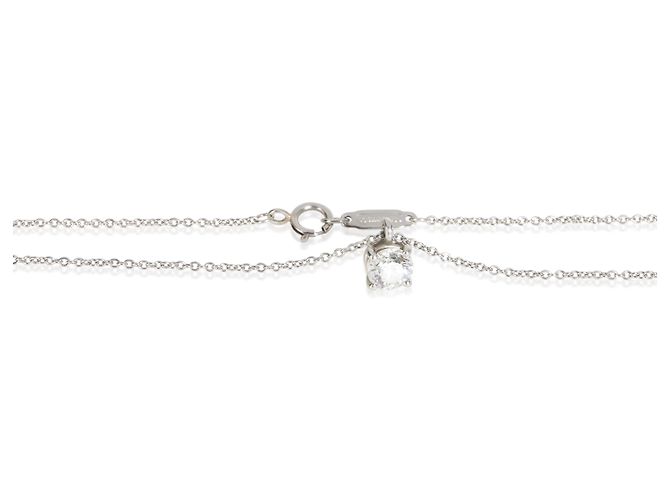 Pendente Solitario in Platino e Diamante Tiffany & Co. - vista 2