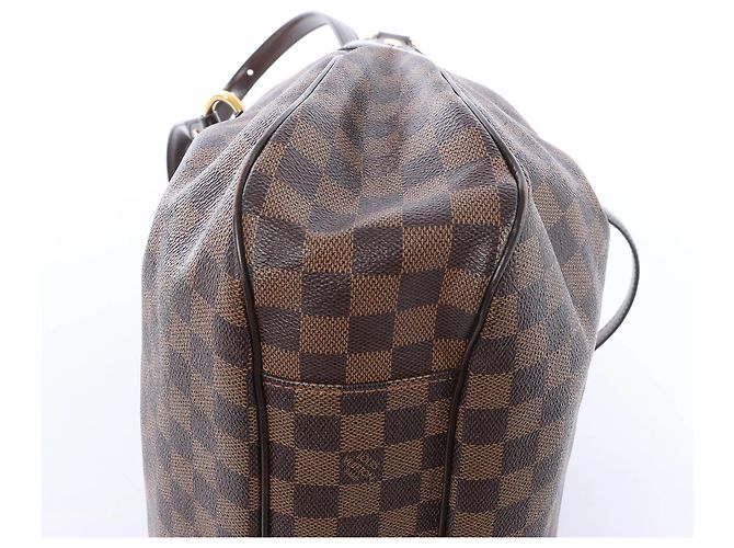 Borsa a tracolla Louis Vuitton Ivorie MM Damier Ebene in marrone N41131 Rosso - vista 10