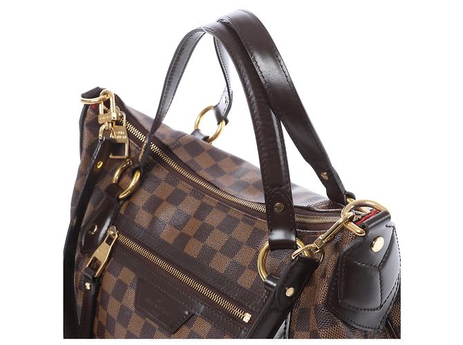 Borsa a tracolla Louis Vuitton Ivorie MM Damier Ebene in marrone N41131 Rosso - vista 3