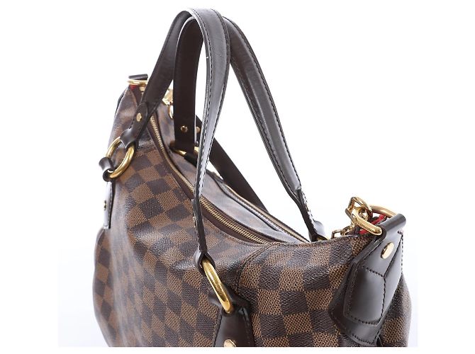 Borsa a tracolla Louis Vuitton Ivorie MM Damier Ebene in marrone N41131 Rosso - vista 5