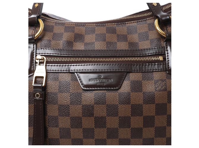 Borsa a tracolla Louis Vuitton Ivorie MM Damier Ebene in marrone N41131 Rosso - vista 7