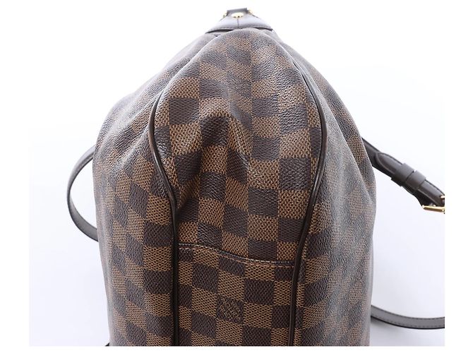 Borsa a tracolla Louis Vuitton Ivorie MM Damier Ebene in marrone N41131 Rosso - vista 9