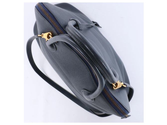 Hermès Bolide 35 Cushbell 2Way Handbag in Blue Indigo W:1993 Blu navy - vista 10