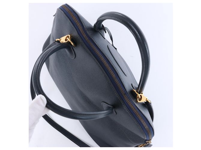 Hermès Bolide 35 Cushbell 2Way Handbag in Blue Indigo W:1993 Blu navy - vista 11