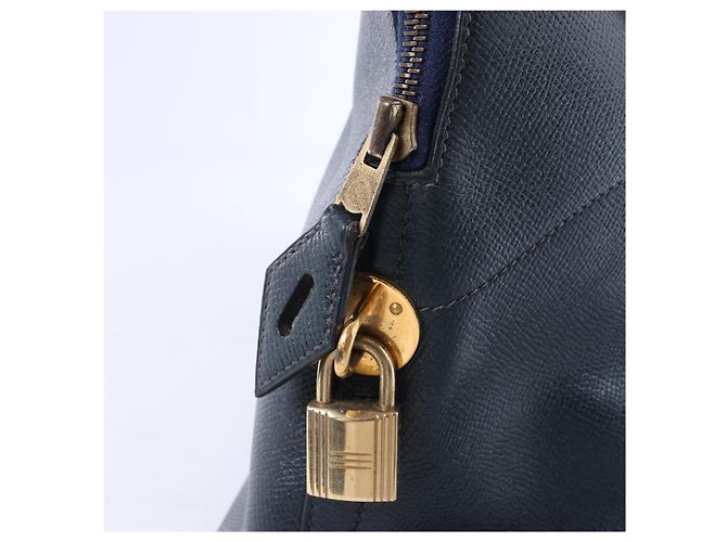 Hermès Bolide 35 Cushbell 2Way Handbag in Blue Indigo W:1993 Blu navy - vista 15