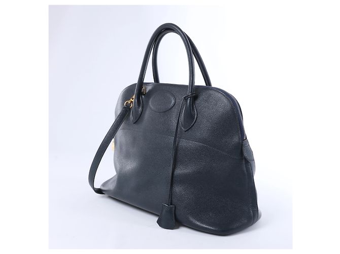 Hermès Bolide 35 Cushbell 2Way Handbag in Blue Indigo W:1993 Blu navy - vista 2