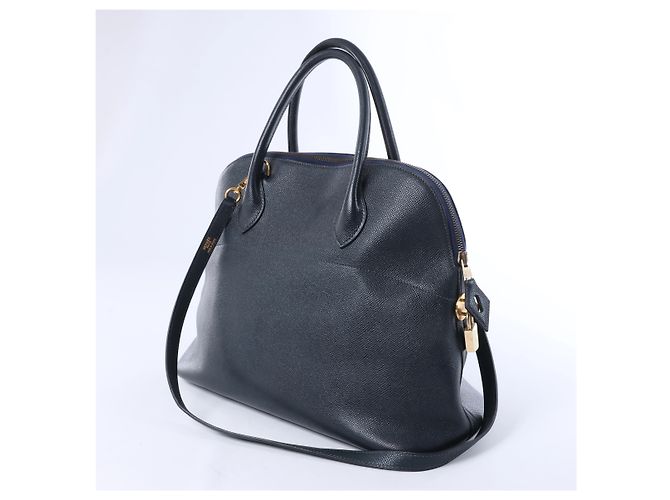 Hermès Bolide 35 Cushbell 2Way Handbag in Blue Indigo W:1993 Blu navy - vista 4