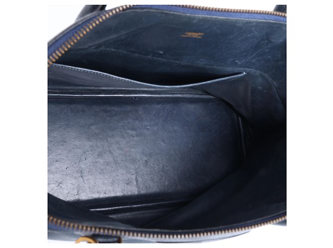 Hermès Bolide 35 Cushbell 2Way Handbag in Blue Indigo W:1993 Blu navy - vista 6