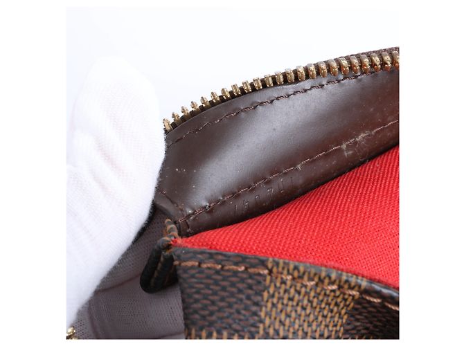 Borsa a tracolla Louis Vuitton Chelsea Damier Ebene Marrone N51119 Rosso - vista 11