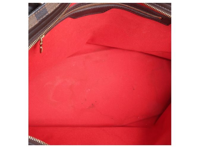 Borsa a tracolla Louis Vuitton Chelsea Damier Ebene Marrone N51119 Rosso - vista 14