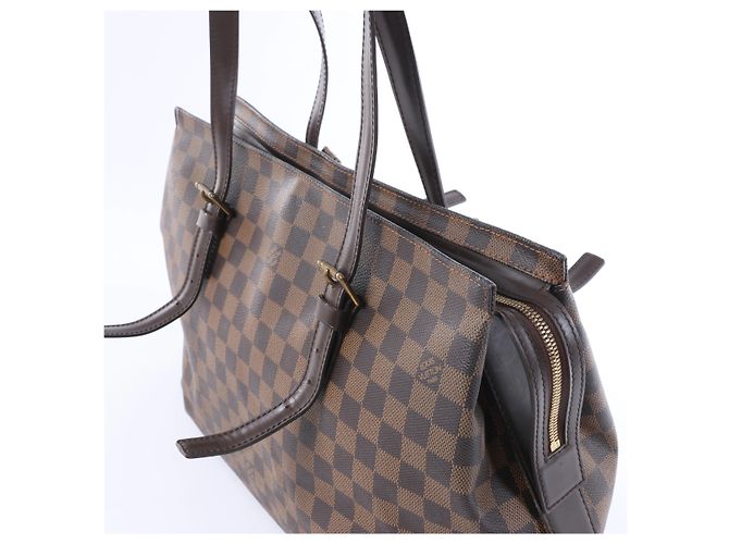 Borsa a tracolla Louis Vuitton Chelsea Damier Ebene Marrone N51119 Rosso - vista 3